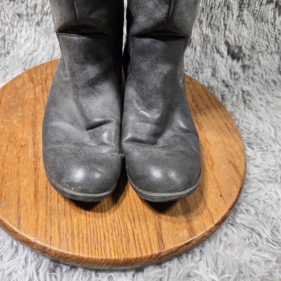 Madden Girl Chasity Women Size 11 Retro Chic Knee High Buckle Strap Heeled Boots - Picture 4 of 10